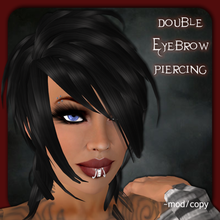 eyebrow piercing bars. Eyebrow piercing with double